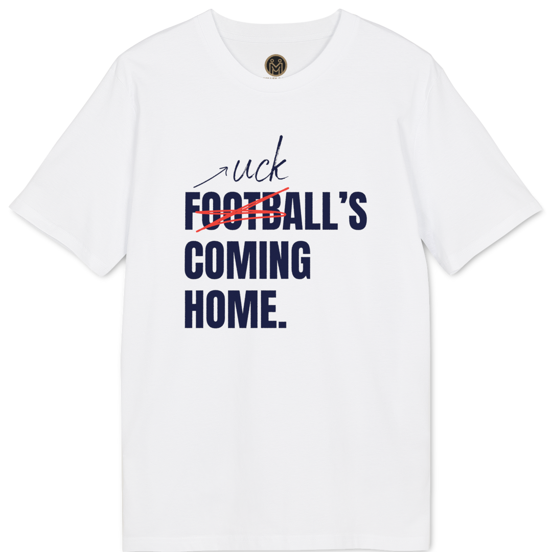 A light pink short-sleeve t-shirt with a graphic print on the front. The graphic features the word &