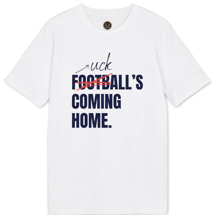 A light pink short-sleeve t-shirt with a graphic print on the front. The graphic features the word &