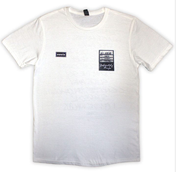 Official Oasis AAA Setlist Tee – White