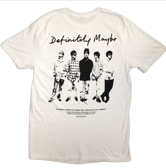 Official Oasis - Definitely Maybe Promo Tee - White